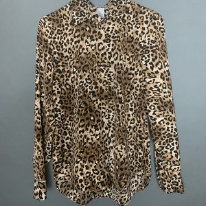Cheetah print button up